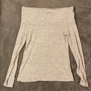 Acemi women’s no shoulder shirt size small grey